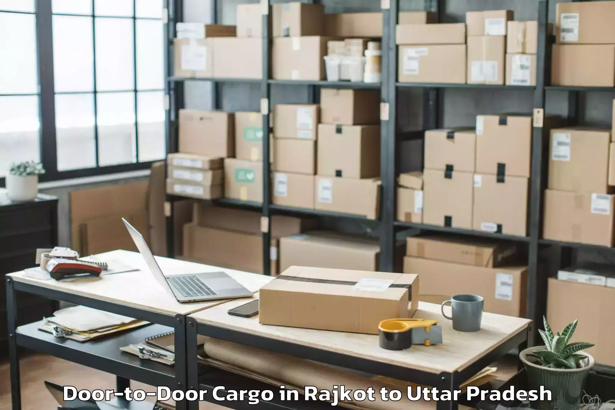 Trusted Rajkot to Lawar Khas Door To Door Cargo